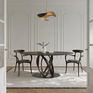 Стол обеденный из массива дуба "Wave" 1200х1200