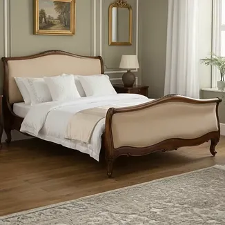 Кровать с мягким изголовьем 160 Lyon ткань