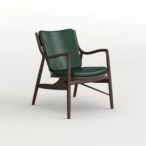 Кресло из массива дуба "Comfort Home" с мягким элементом из натуральной кожи