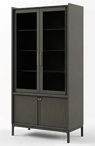Шкаф с витриной Брюгге стеклянные полки