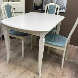 Стол "Оримэкс" Шелтон-М 120/170 белая эмаль