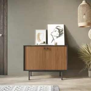 Комод 2х дверный "Emerson" черный 