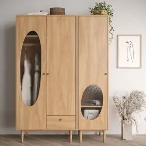 Шкаф 3х дверный "Bubble" со стеклом