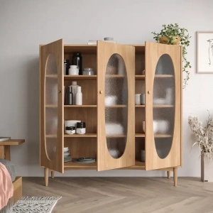 Шкаф 3х низкий "Bubble" со стеклом BBL04 купить в интернет магазине Мебельный Салон. Звоните +7 495 743 46 14