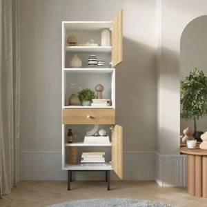 Стеллаж 2х дверный с ящиком "Koto" KT24 купить в интернет магазине Мебельный Салон. Звоните +7 495 743 46 14