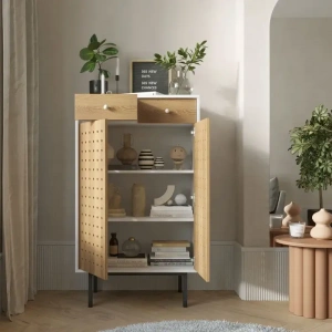 Комод высокий 2х дверный с ящиками "Koto" KT19 купить в интернет магазине Мебельный Салон. Звоните +7 495 743 46 14