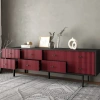 Комод 8 ящиков "Emerson" черный EM03/red/L  купить в интернет магазине Мебельный Салон. Звоните +7 495 743 46 14
