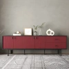 Комод 2 ящика 4 двери "Emerson" черный EM04/red/L  купить в интернет магазине Мебельный Салон. Звоните +7 495 743 46 14